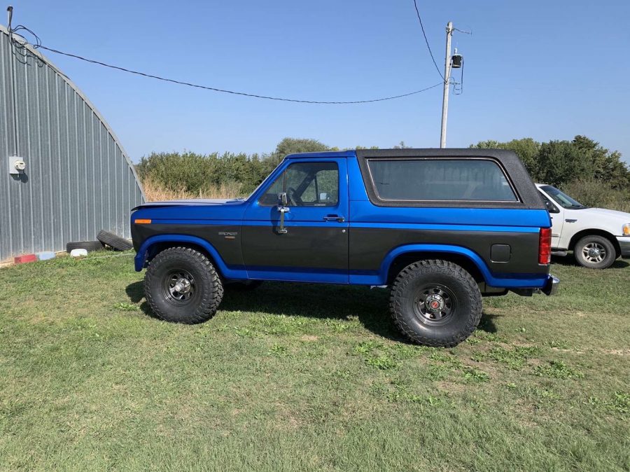 Sam Hensley's rebuilt Bronco, which took him several months to complete.