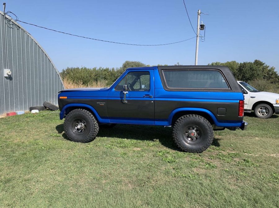 Sam Hensleys rebuilt Bronco, which took him several months to complete.